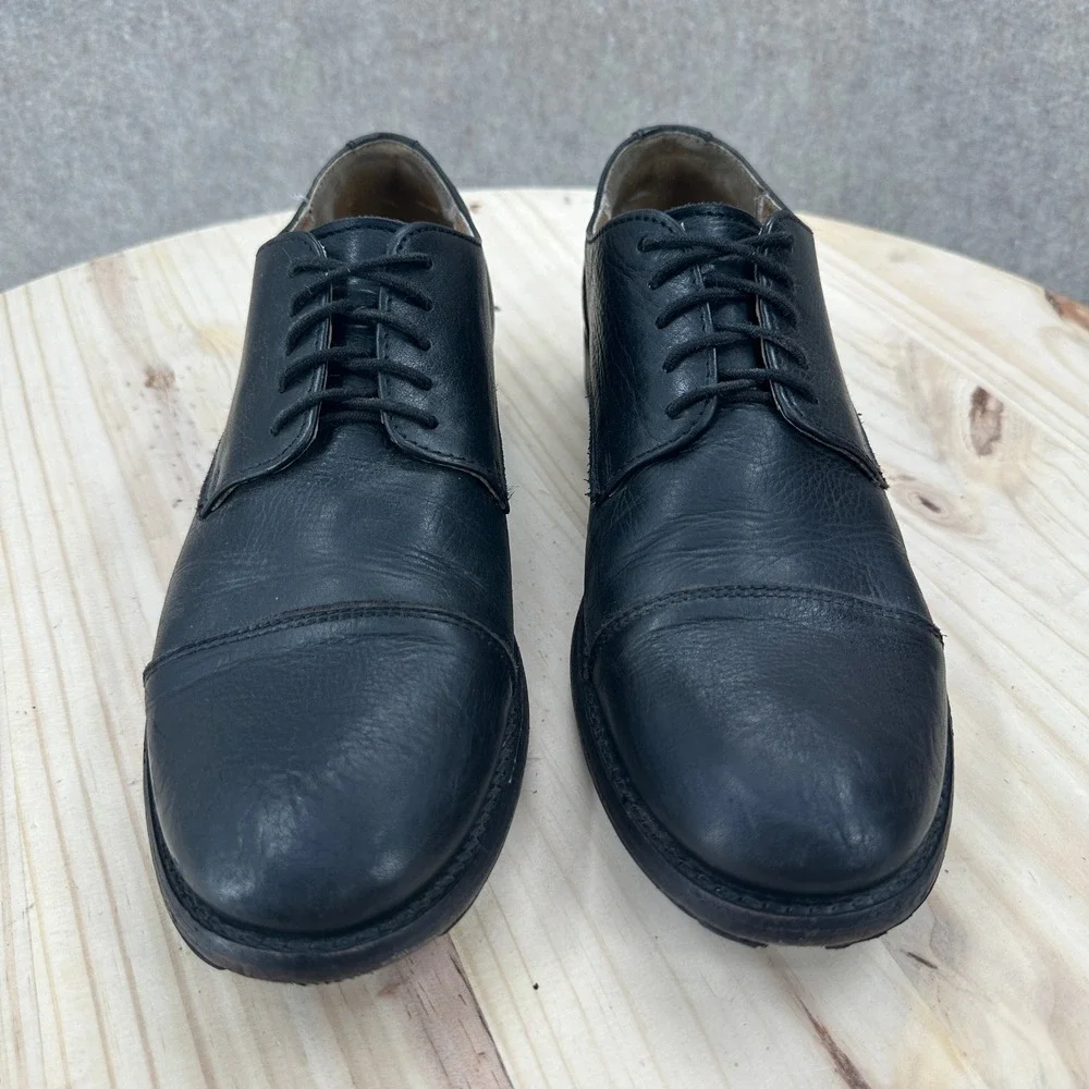 Frye Black Leather Cap‎ Toe Oxford Shoes Mens 9.5 B Dress Derby